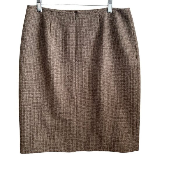C.J Phillips Skirt Womens Size 14 Brown Textured Knee Length - Picture 6 of 7